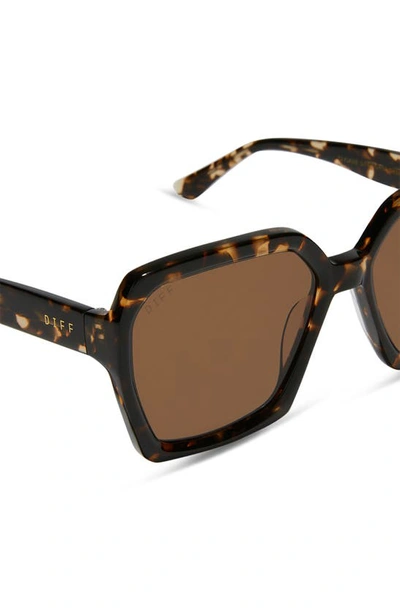 Shop Diff Sloane 54mm Square Sunglasses In Brown