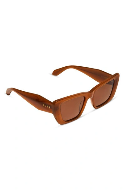 Shop Diff Aura 51mm Gradient Cat Eye Sunglasses In Brown