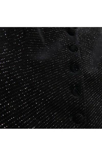 River Island Sparkle Button Front Waistcoat In Black