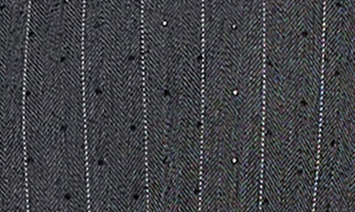 River Island Heat Seal Pinstripe Bomber Jacket In Grey