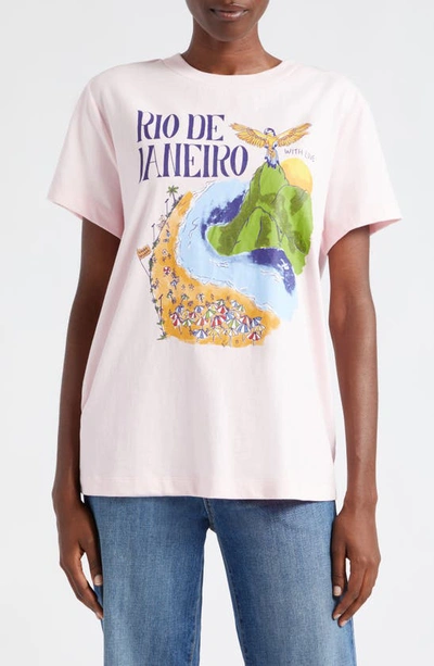 Shop Farm Rio Rio De Janeiro Graphic T-shirt In Pink