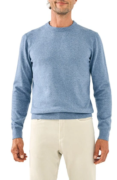 Shop Faherty Jackson Organic Cotton Blend Performance Sweater In Mountain Stream Heather