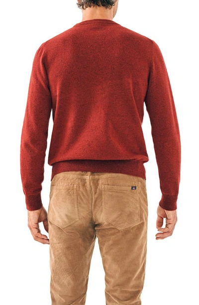 Shop Faherty Jackson Organic Cotton Blend Performance Sweater In Red Fern Heather