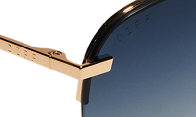 Shop Diff Tahoe 62mm Polarized Gradient Oversize Aviator Sunglasses In Grey Gradient