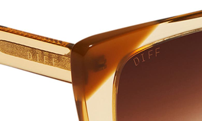 Shop Diff Lizzy 54mm Gradient Cat Eye Sunglasses In Brown Gradient