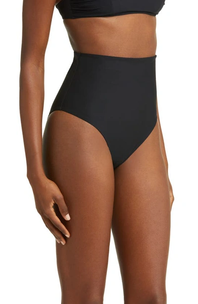 Shop Bondi Born Faith High Waist Bikini Bottoms In Black