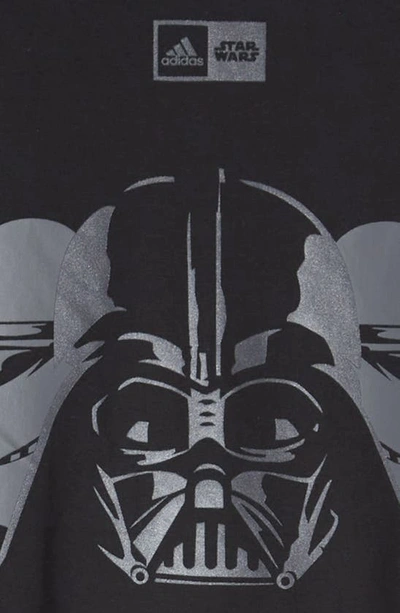 Shop Adidas Originals X Star Wars™ Kids' Darth Vader Aeroready Graphic T-shirt In Black