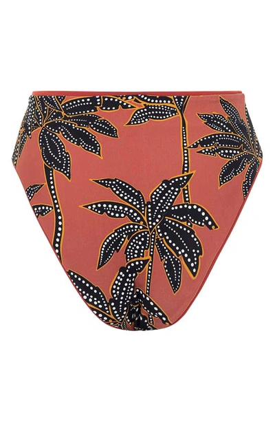 Shop Maaji Suzy Q Reversible High Waist Bikini Bottoms In Red