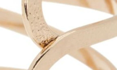 Shop Nordstrom Rack Textured Crisscross Cuff Bracelet In Gold