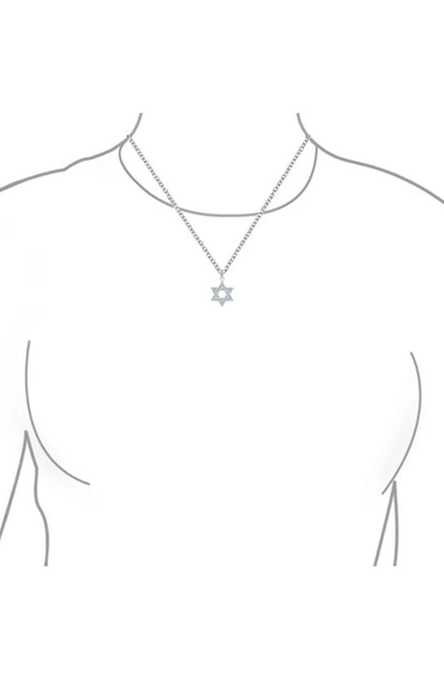 Bling Jewelry Star Of David Cz Necklace In Clear