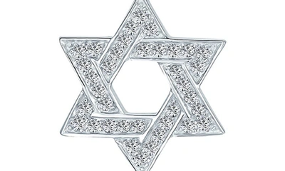 Bling Jewelry Star Of David Cz Necklace In Clear