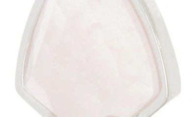 Kendra Scott Carrine Earrings In Rose Quartz/ Silver