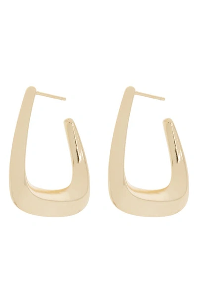 Shop Area Stars Squared Hoop Earrings In Gold