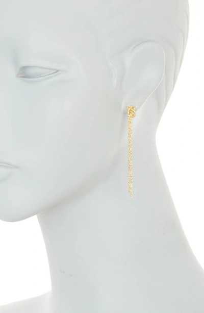 Shop Area Stars Knot Fringe Drop Earrings In Gold