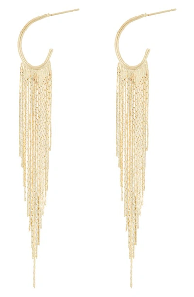 Shop Area Stars Gisela Waterfall Chain Hoop Earrings In Gold