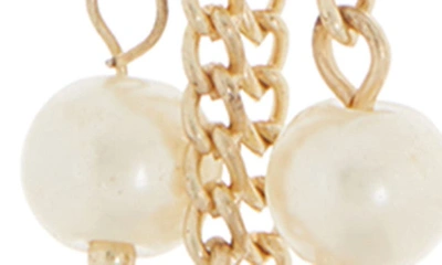 Shop Area Stars Imitation Pearl Fringe Drop Earrings In Gold