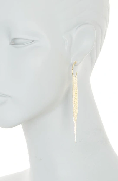 Shop Area Stars Gisela Waterfall Chain Hoop Earrings In Gold