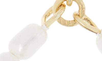 Shop Area Stars Bling Link Imitation Pearl Hoop Earrings In Gold