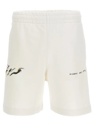 Shop Misbhv Art Department Bermuda Shorts In White