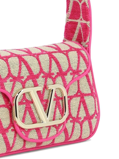 Shop Valentino Garavani "locò Toile Iconographe" Handbag In Red