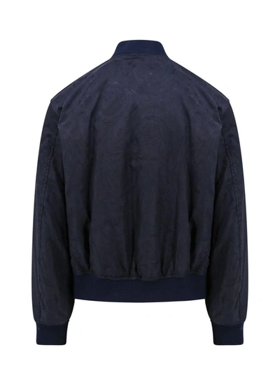 Shop Versace Jacket In Blue