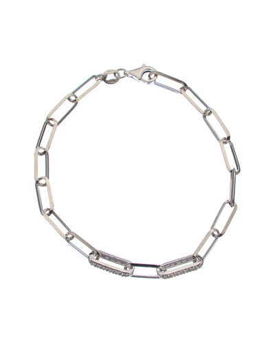 Shop Meshmerise 18k Over Silver 0.15 Ct. Tw. Diamond Bracelet