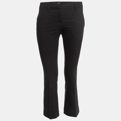 Pre-owned Brunello Cucinelli Black Cotton Flared Trousers S