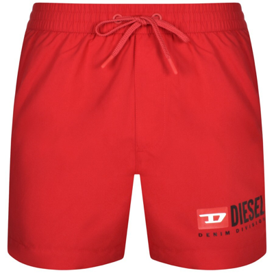 Shop Diesel Bmbx Ken 37 Swim Shorts Red