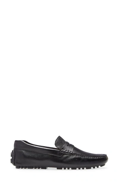 Nordstrom Brody Driving Penny Loafer In Black Leather