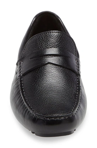 Nordstrom Brody Driving Penny Loafer In Black Leather