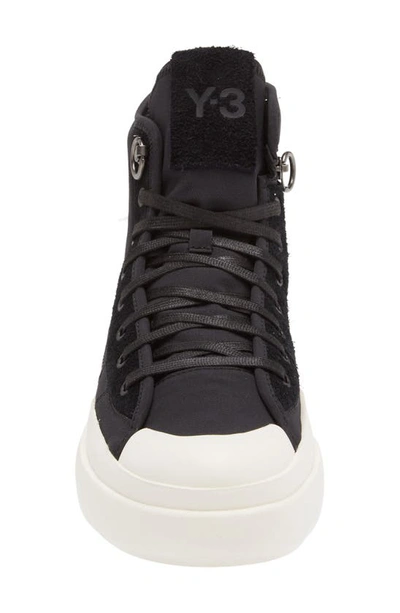 Shop Y-3 Ajatu Court High Top Sneaker In Black/ Black/ Black