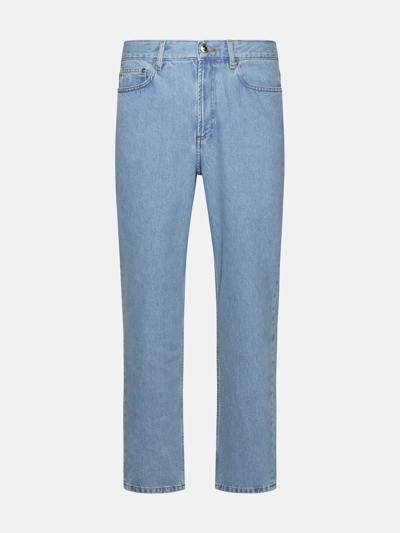 Shop Apc 'martin' Light Blue Cotton Jeans