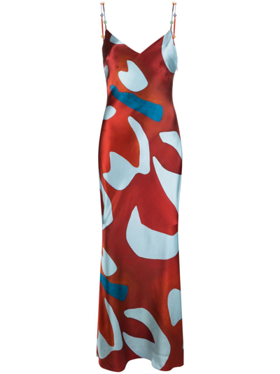 Shop Sir Frankie Slip Dress - Women's - Polyester/silk In Red
