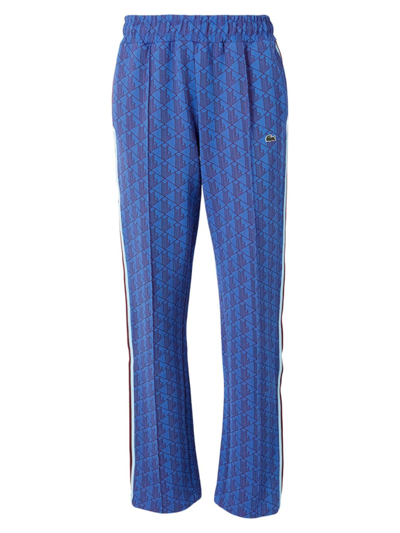Shop Lacoste X Bandier Women's  Monogram Track Pants In Blue Multi