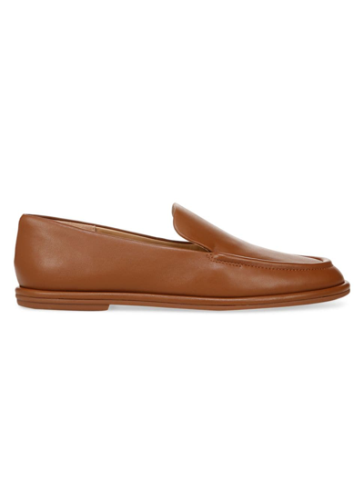 Shop Vince Women's Sloan Leather Loafers In Sequoia Brown
