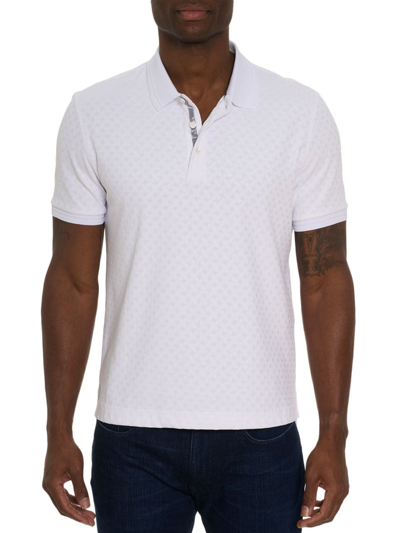 Robert Graham Elias Basket Weave Polo In White