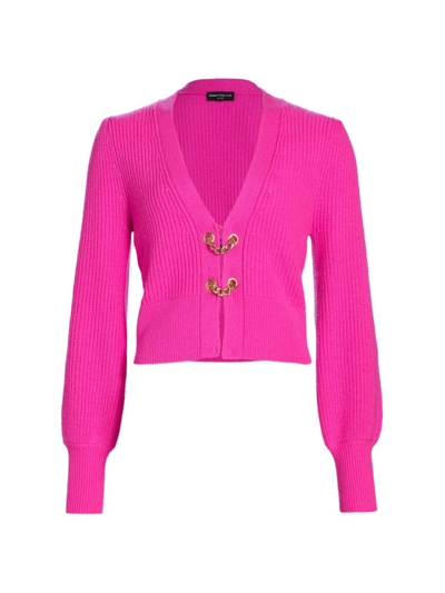 Shop Generation Love Women's Monse Cropped Cardigan In Hot Pink