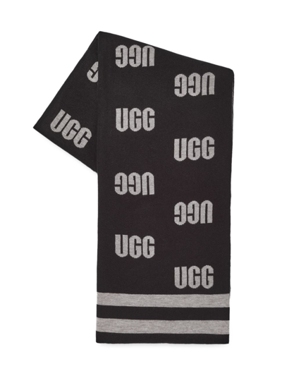 Shop Ugg Women's Graphic Logo Ruana In Black Multi