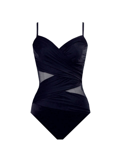 Shop Miraclesuit Swim Women's Dd Network Mystify One-piece Swimsuit In Black