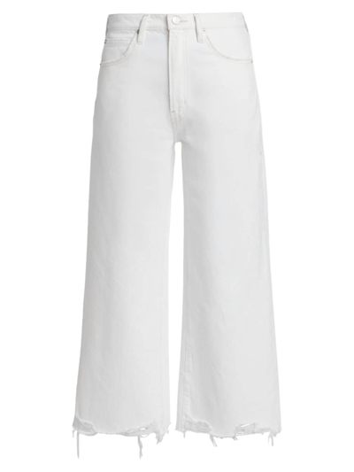 Shop Frame Women's The Relaxed Straight Denim Jeans In White Modern Chew