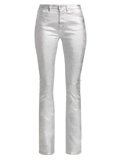 Shop 3x1 Women's Maya High-rise Skinny Jeans In Coated Silver