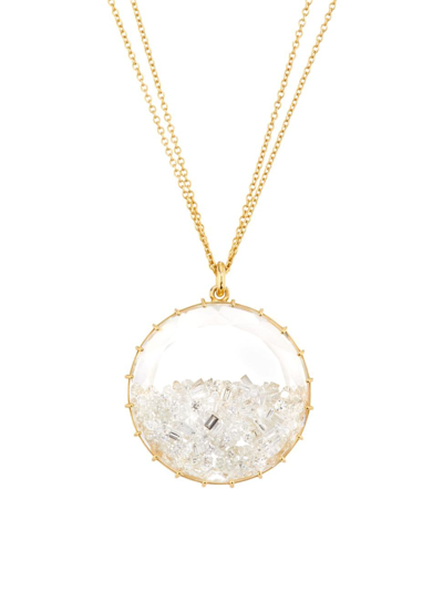 Shop Renee Lewis Women's Shake 18k Yellow Gold & 5.52 Tcw Diamond Pendant Necklace