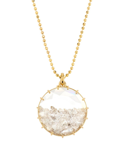 Shop Renee Lewis Women's Shake 18k Yellow Gold & 2.40 Tcw Diamond Pendant Necklace