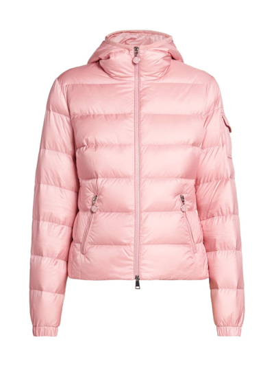 Shop Moncler Women's Gles Down Puffer Jacket In Pink