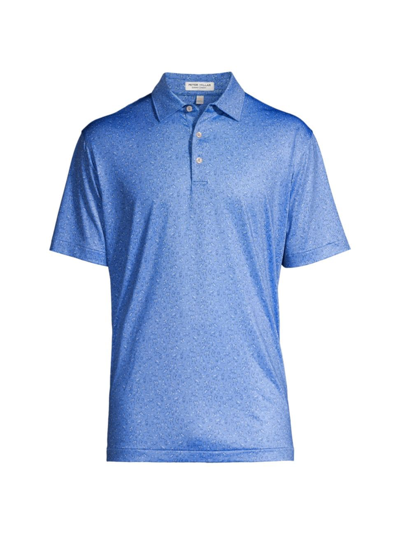 Shop Peter Millar Men's Crown Sport Good Boy Graphic Polo Shirt In Bondi Blue