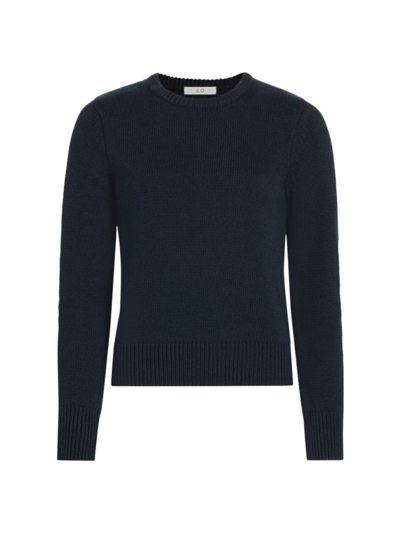 Shop Co Women's Tton-blend Crewneck Sweater In Navy
