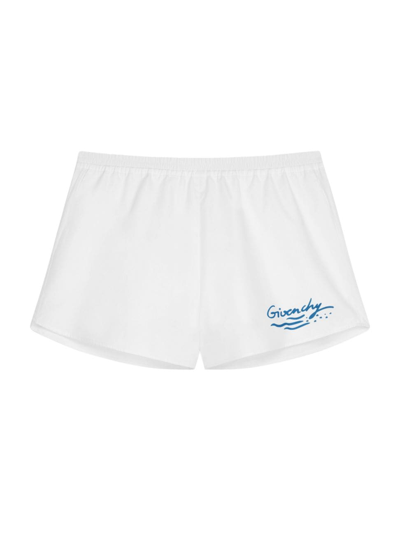 Shop Givenchy Women's Mini Shorts In Cotton In White