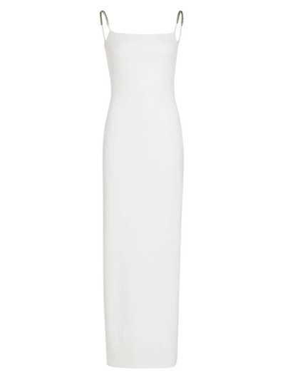 Shop Brandon Maxwell Women's Off-the-shoulder Slip Gown In White
