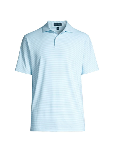 Shop Peter Millar Men's Crown Crafted Ambrose Striped Polo Shirt In White