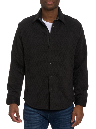 Shop Robert Graham Men's Downey Jacquard Shirt In Black